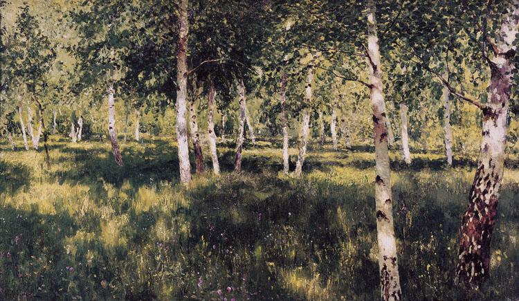 Isaac Ilich Levitan Birch Grove (nn02) oil painting image